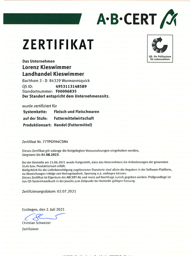 QZ Zertifikat